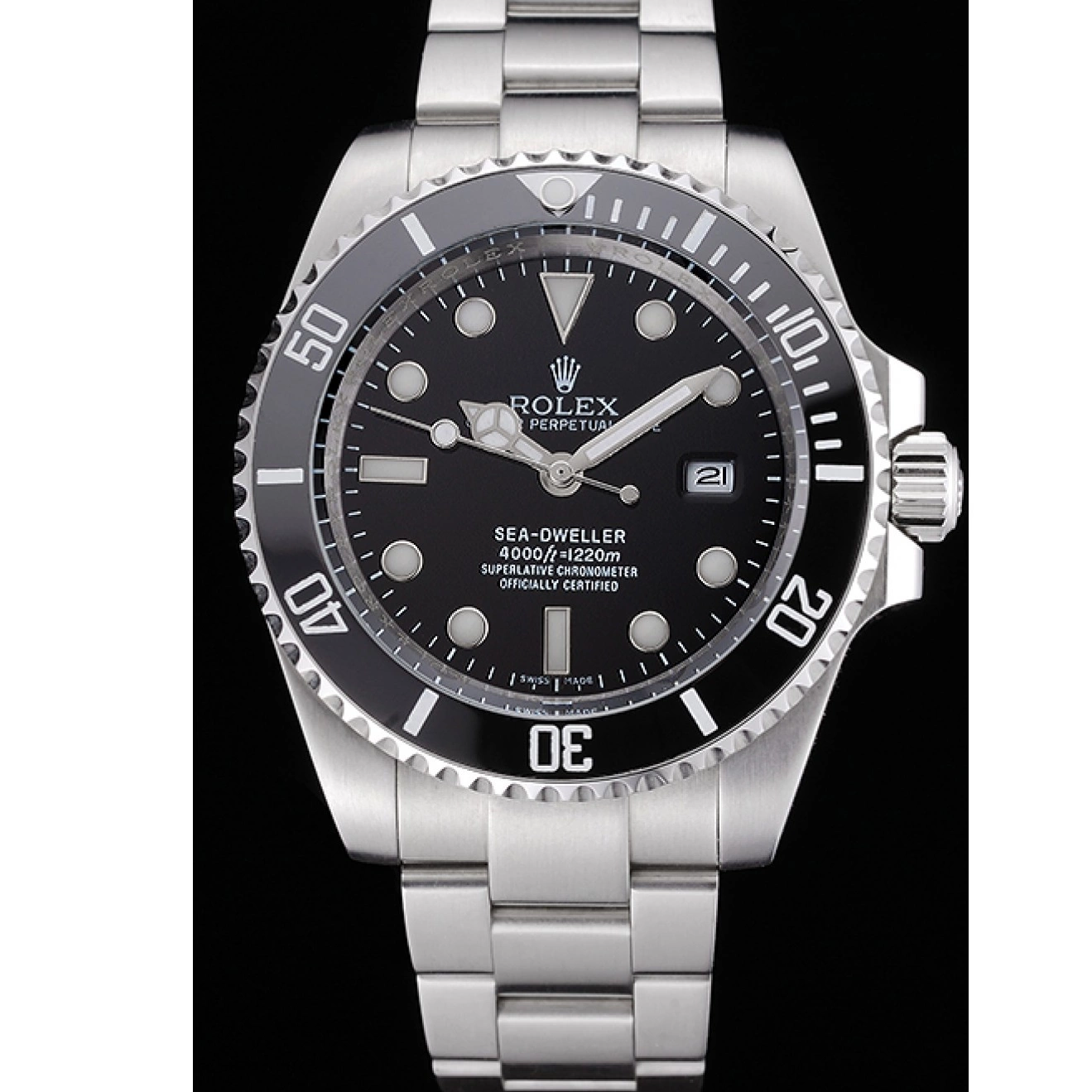 Rolex 622837 Stainless Dial Bracelet Steel Black Case Dwellerr Sky And 0806